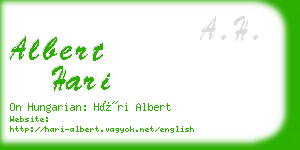 albert hari business card